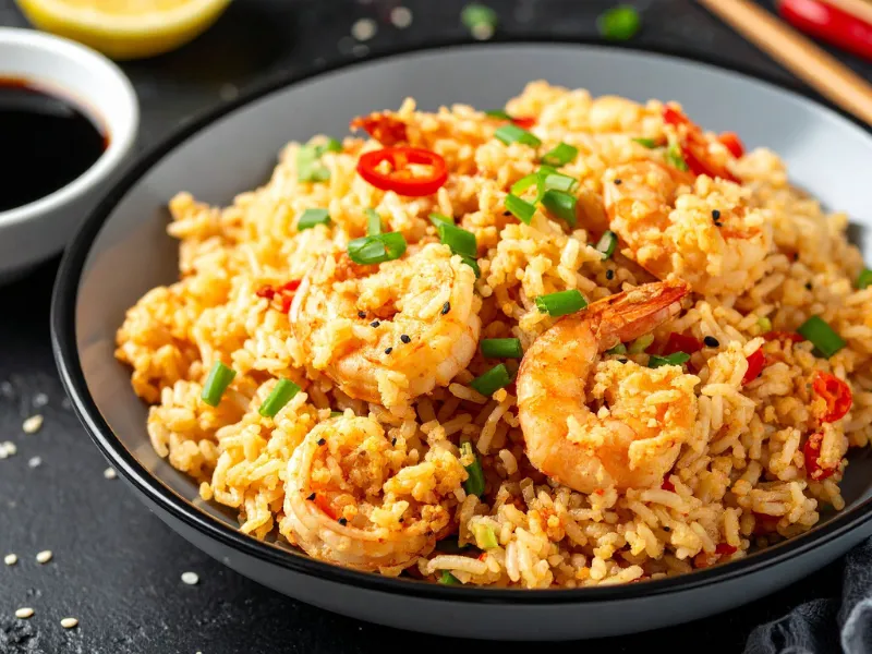 cơm chiên tôm nõn