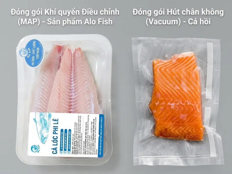 so sánh đóng gói hút chân không và MAP