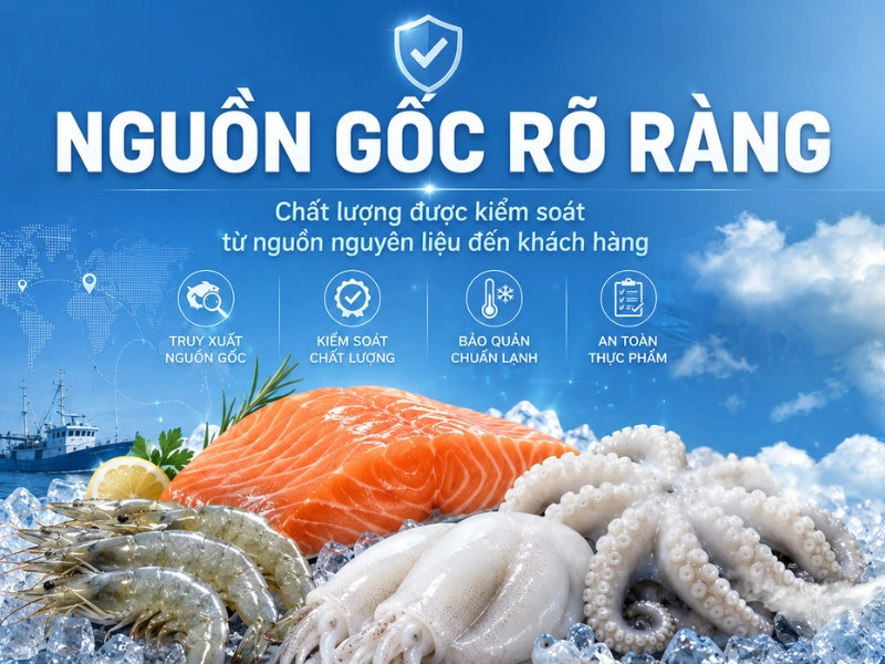 nhà cung cấp hải sản đảm bảo nguồn gốc rõ ràng