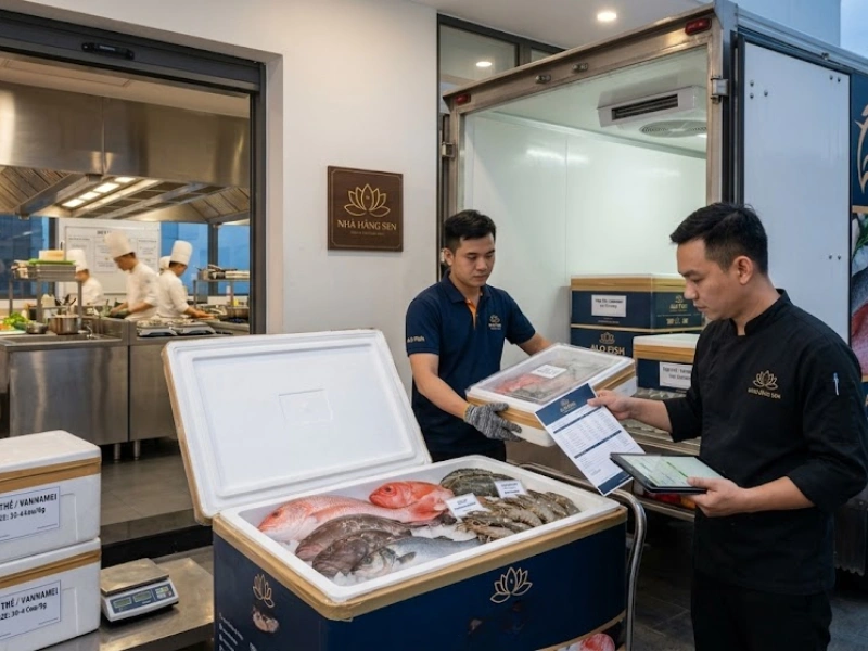 những sai lầm khi đinh lượng hải sản cho nhà hàng